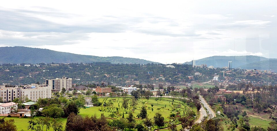 Downtown Kigali viewed from Kimihurura.